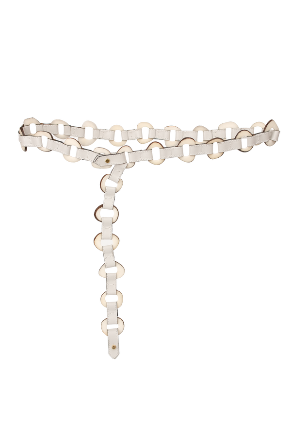 TAGUA BELT - NAPA GESSO